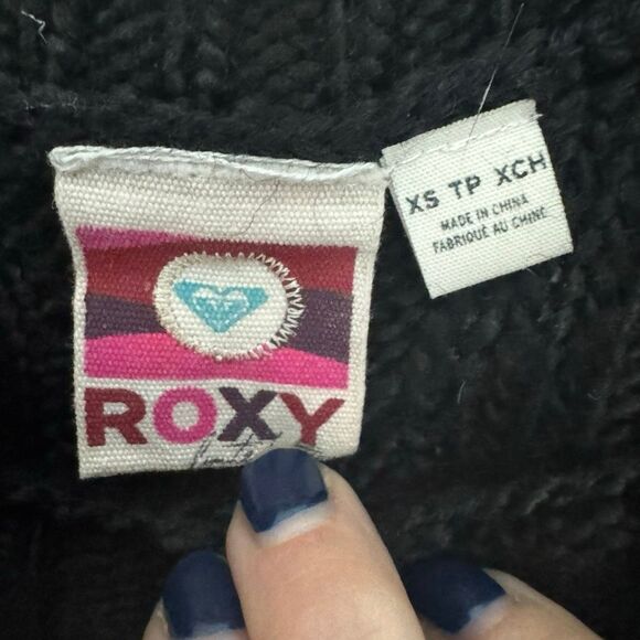 Roxy Black Cable Knit Sweater Dress XS - Picture 4 of 4